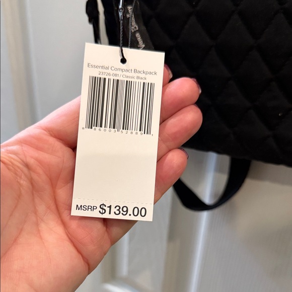 Vera Bradley Quilted Black Backpack - Picture 2 of 2